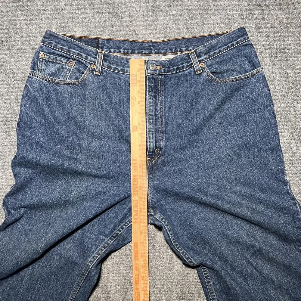 VTG Levis 550 Jeans Womens 22W Relaxed Fit Tapered Leg Made USA 99' Dark Wash‎